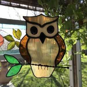 Stained glass owl